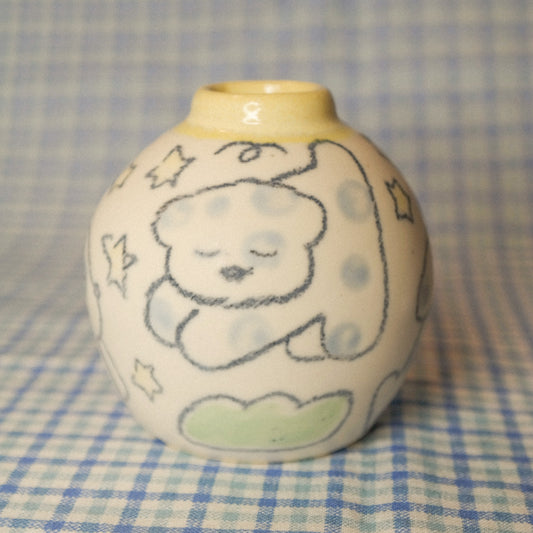 Puppy Poses Mini Vase