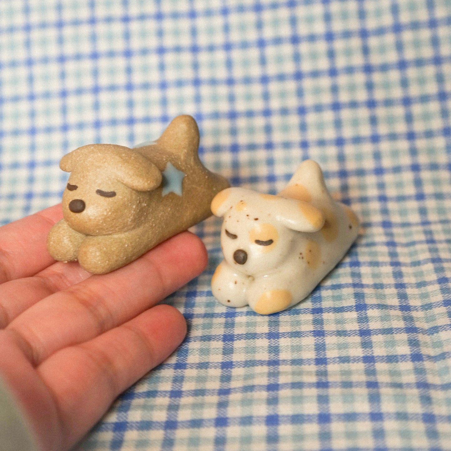 Splooting Dog Ceramic Figurine