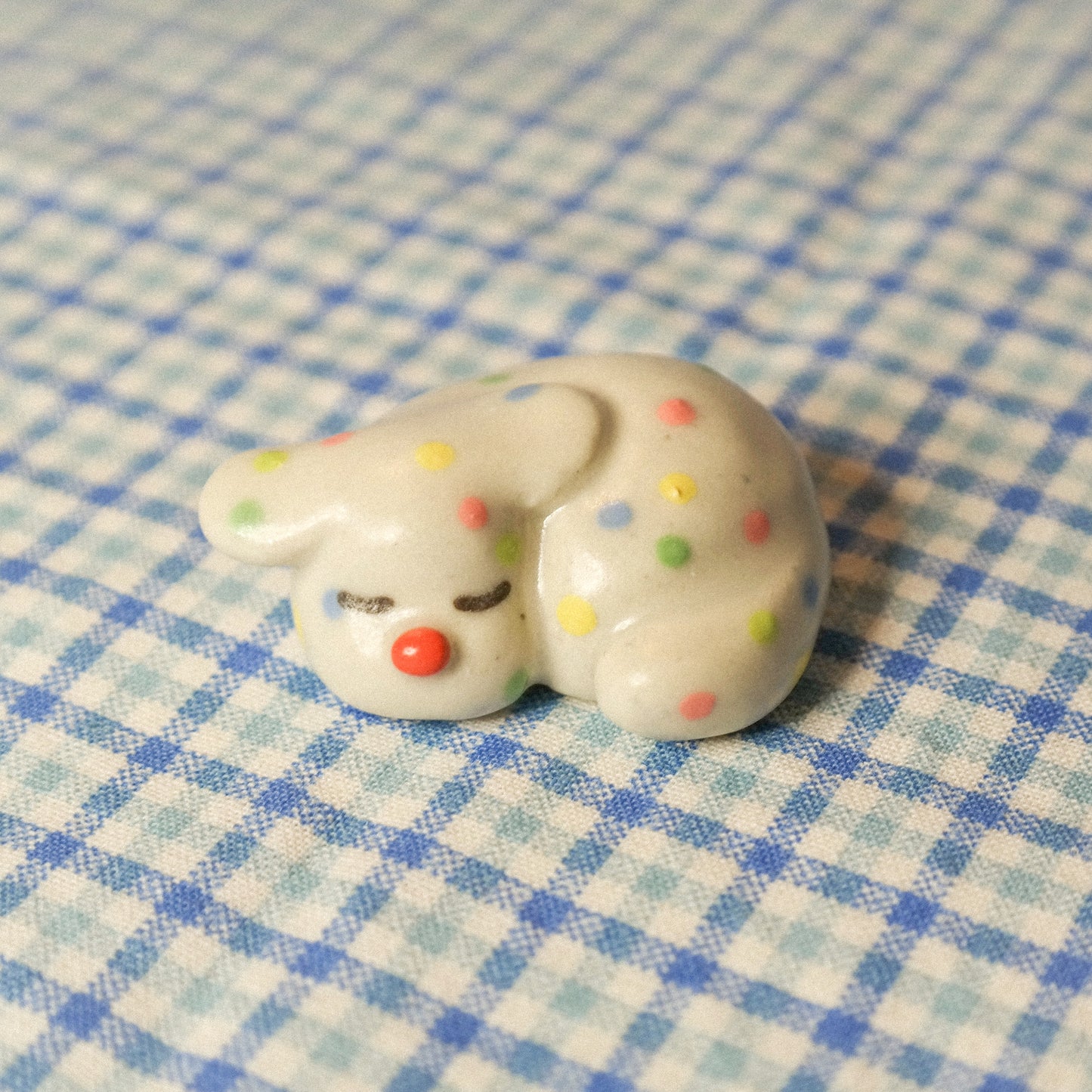 Sleepy Dog Ceramic Figurine