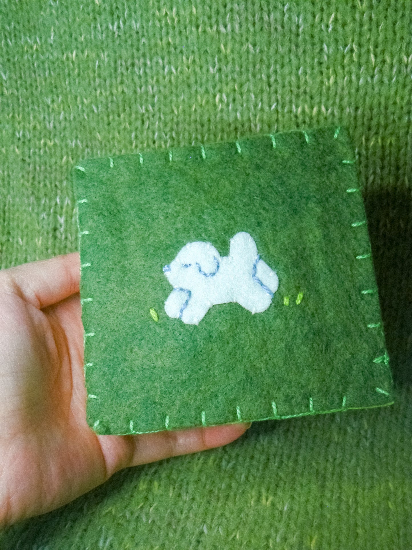 Dog Park Handmade Felt Original Artwork