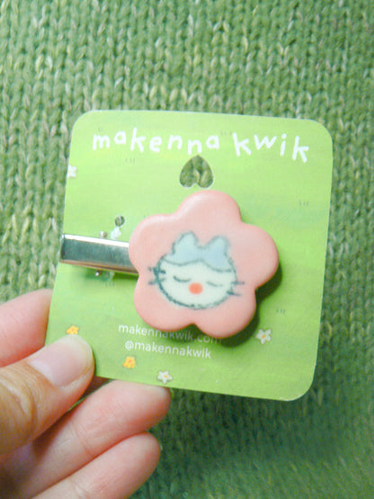 Ceramic Hair Clip - Cat Head