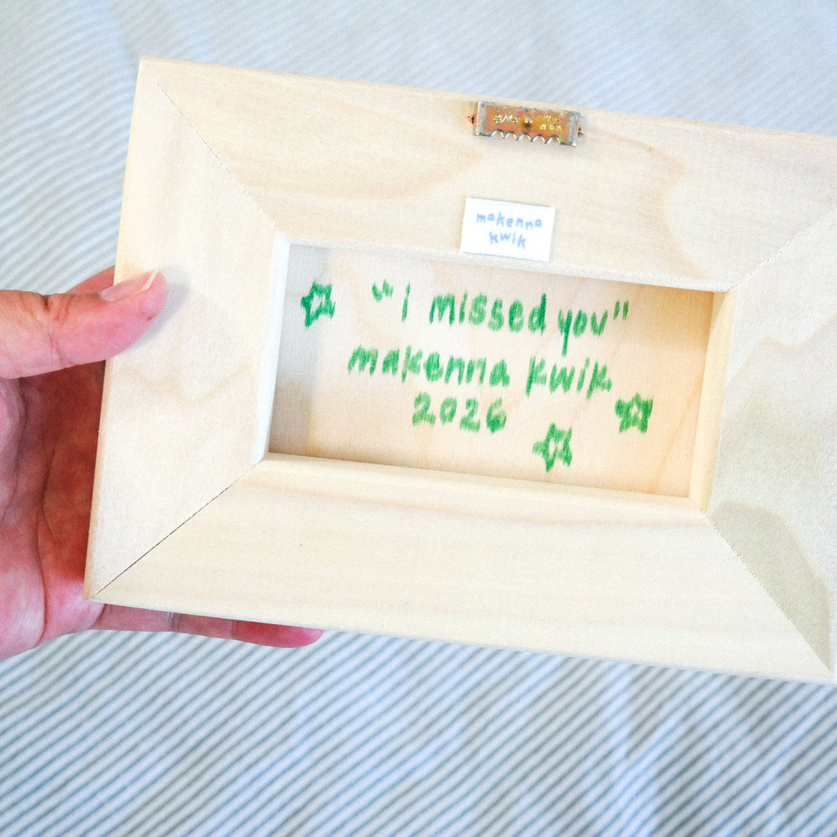 "I Missed You" Handmade Felt Original Artwork