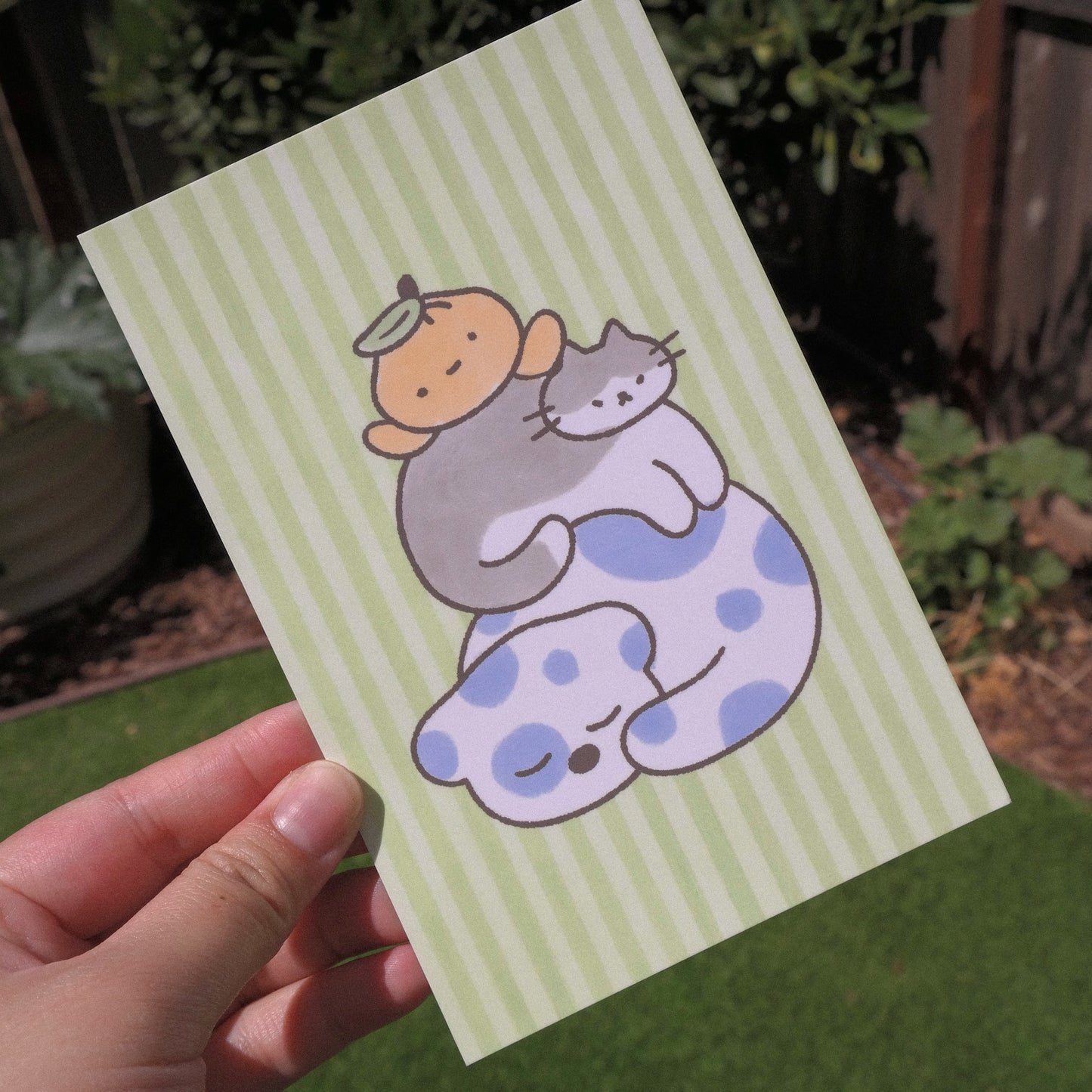 playdate! Stack of Guys Postcard Print