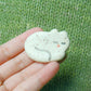 Ceramic Magnet - White Cat