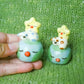 Star and Doggy and Earth Stack Ceramic Figurine