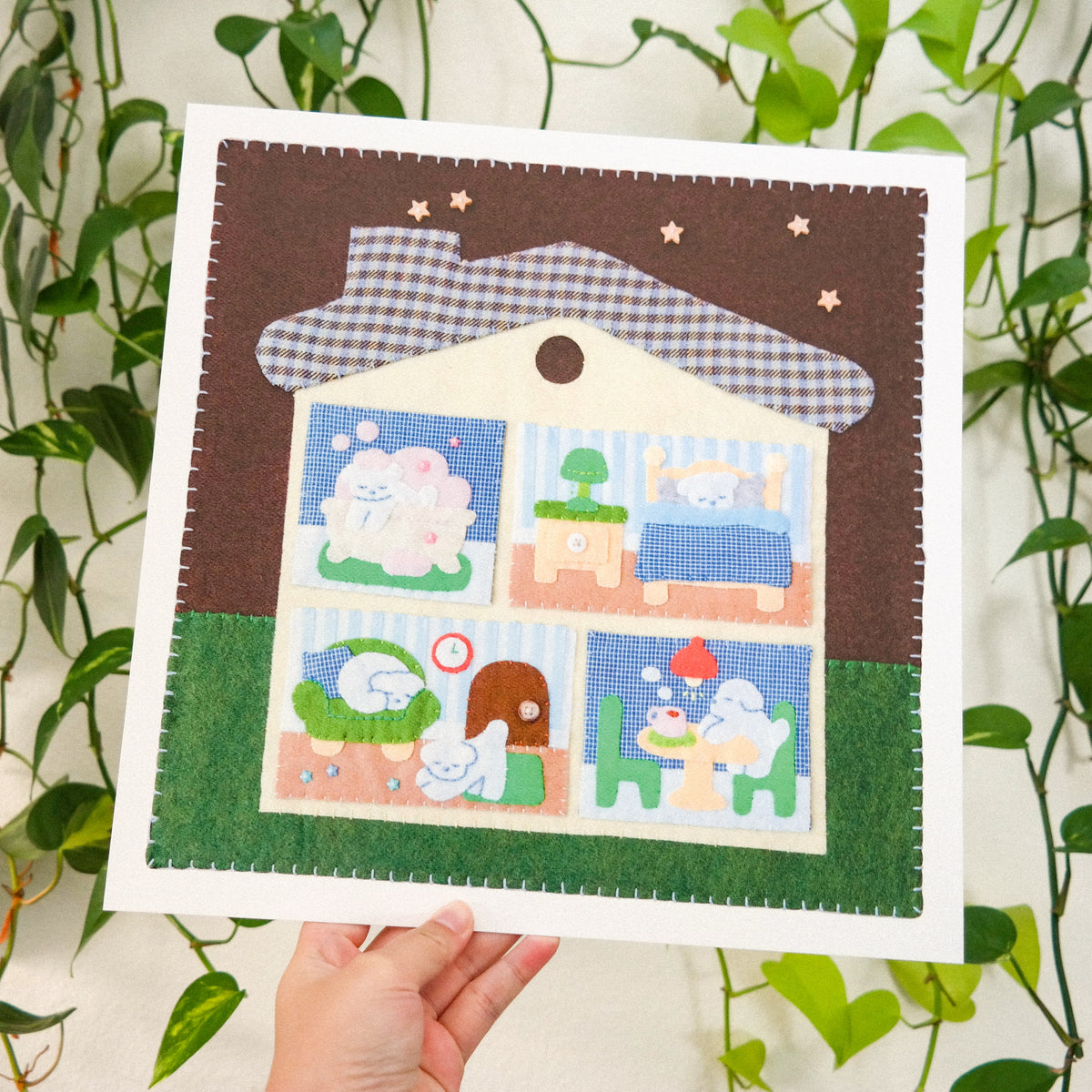 The Puppy House 12x12 Big Art Print