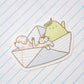 playdate! Paperboat Matte Vinyl Sticker