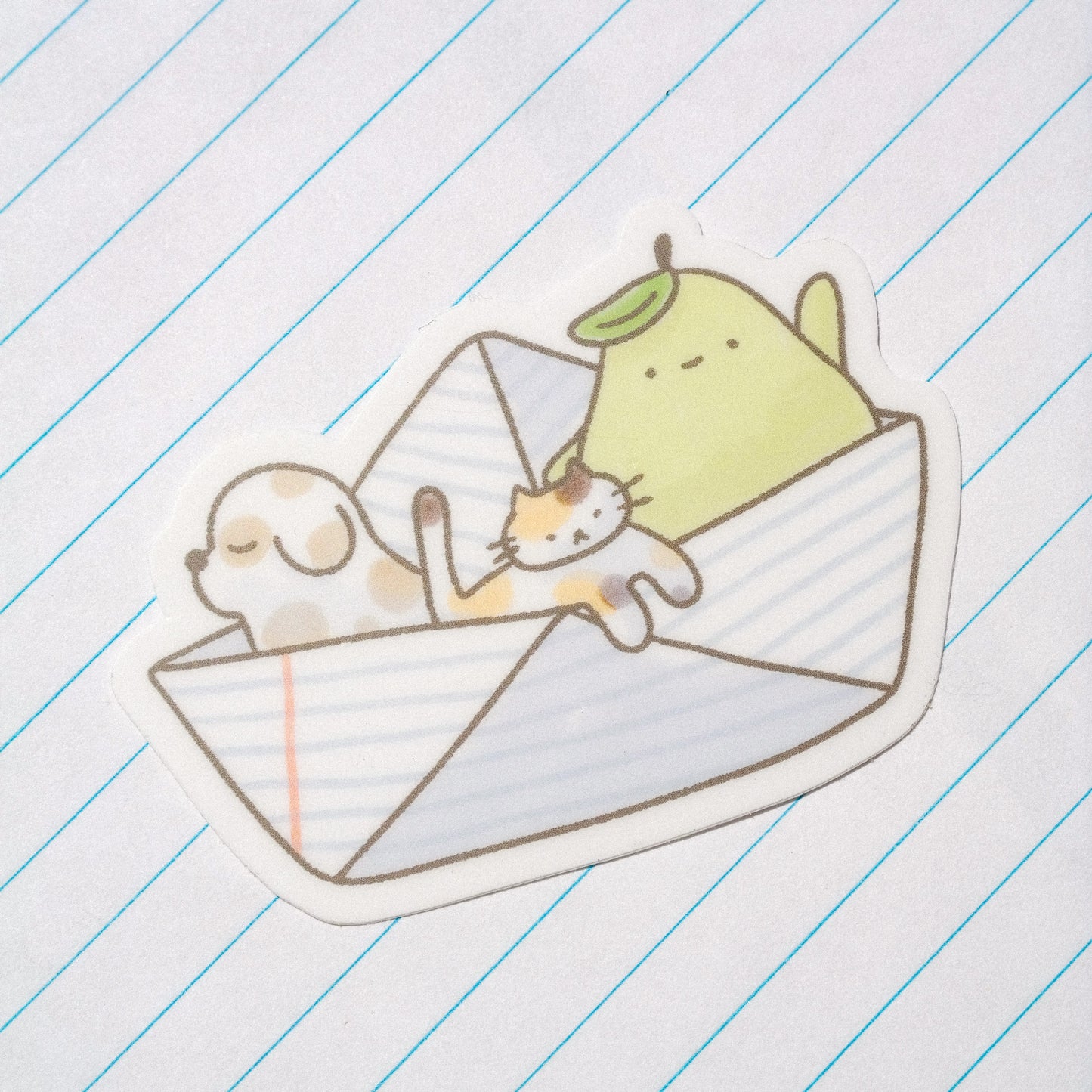 playdate! Paperboat Matte Vinyl Sticker