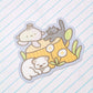 playdate! Guys on Stump Matte Vinyl Sticker