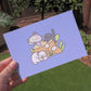 playdate! Guys on Stump Postcard Print