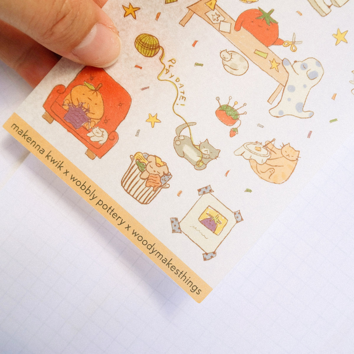 playdate! Craftdate Washi Sticker Sheet