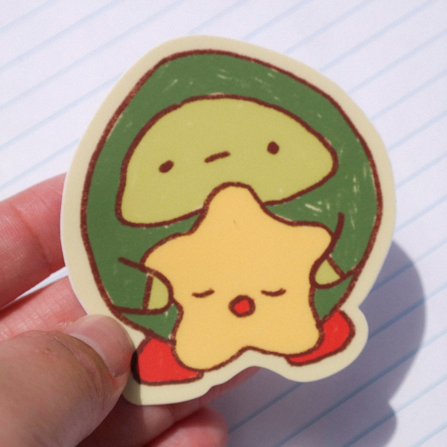 playdate! Pea and Star Matte Vinyl Sticker