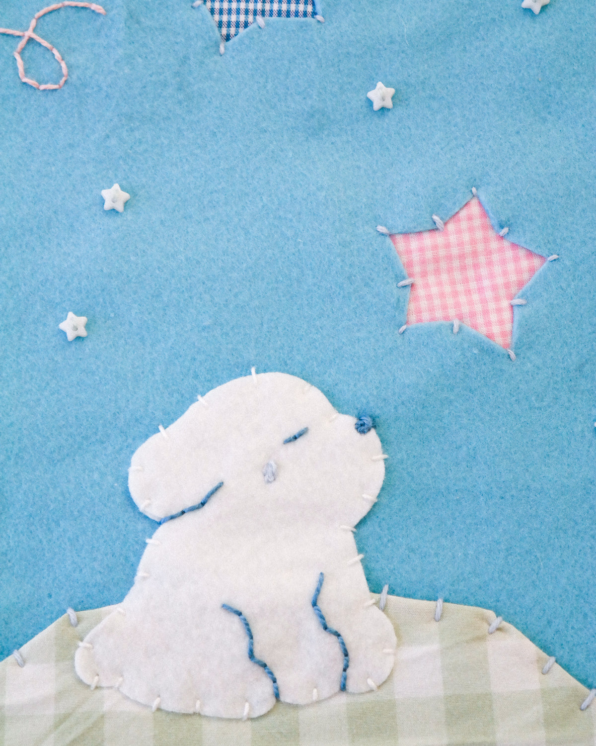 "Best Playmates" Handmade Felt Original Artwork