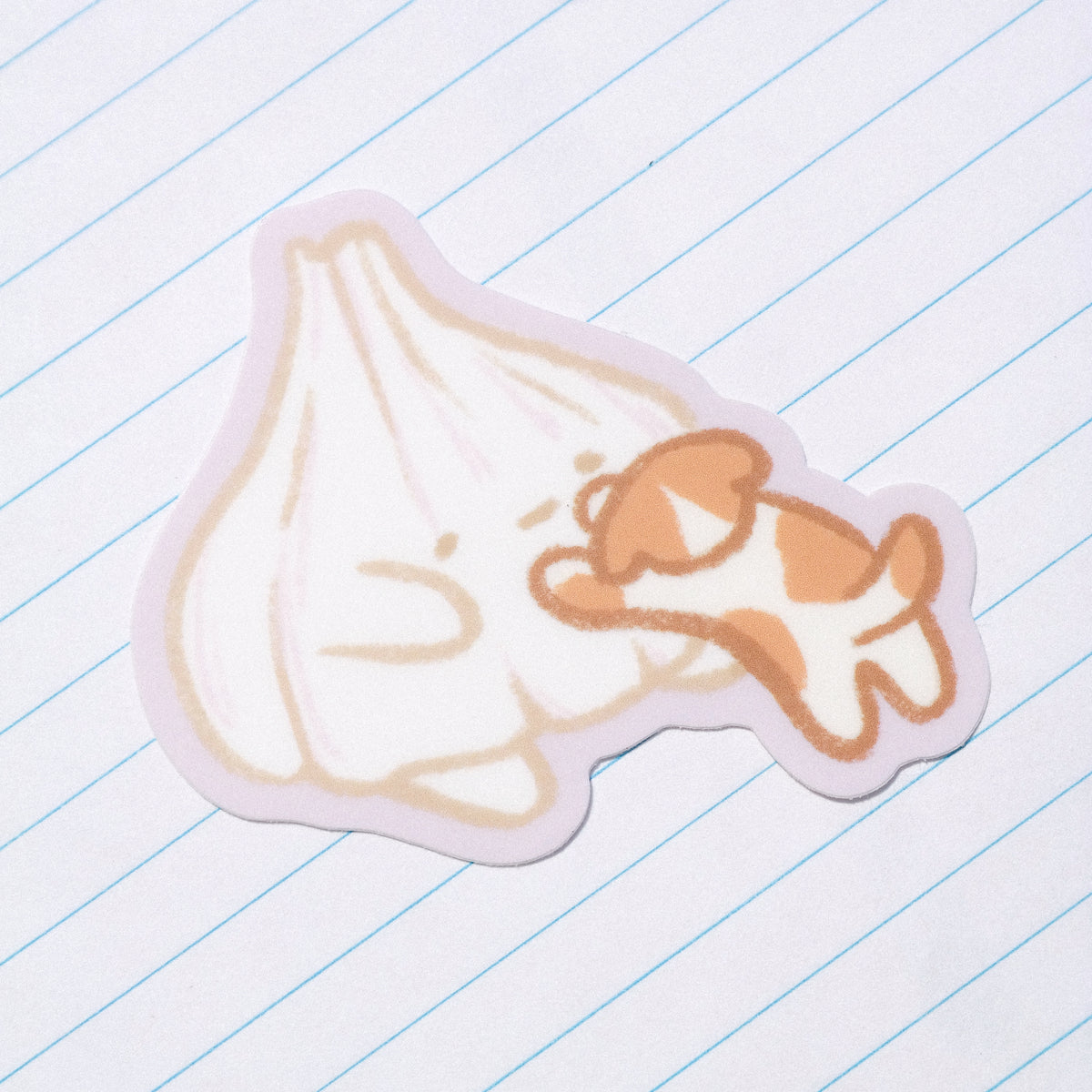 playdate! Garlic and Dog Matte Vinyl Sticker