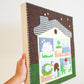"The Puppy House" Handmade Felt Original Artwork