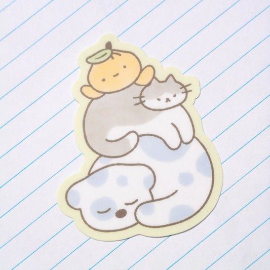 playdate! Stack of Guys Matte Vinyl Sticker