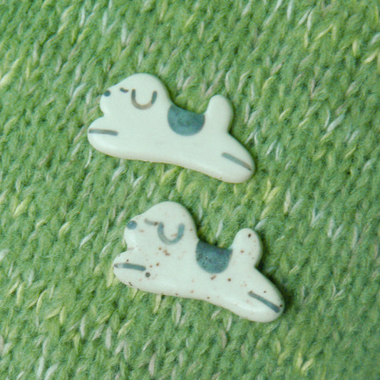Ceramic Magnet - Jumping Doggy