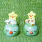 Star and Doggy and Earth Stack Ceramic Figurine