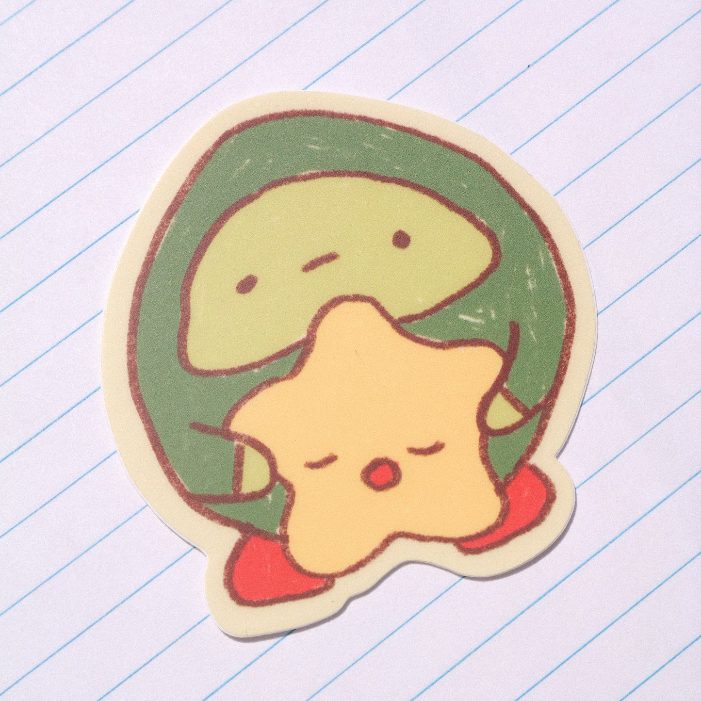 playdate! Pea and Star Matte Vinyl Sticker