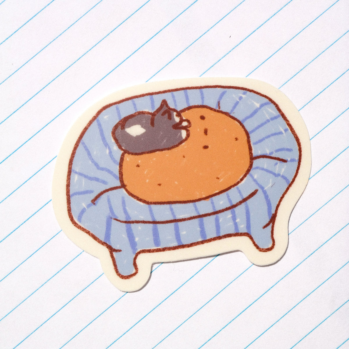 playdate! Couch Potato Matte Vinyl Sticker