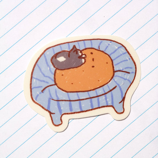 playdate! Couch Potato Matte Vinyl Sticker