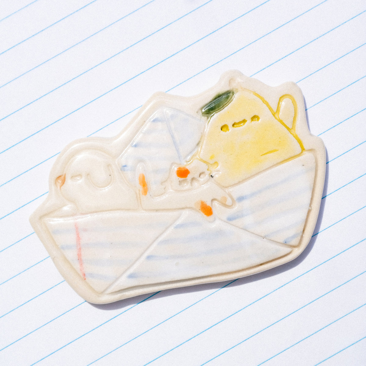 playdate! Paperboat Ceramic Magnet