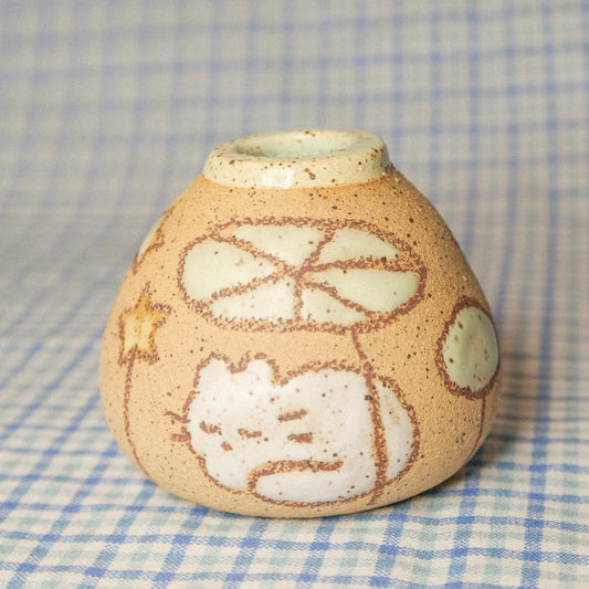 Nasturtium Cat Mini Vase