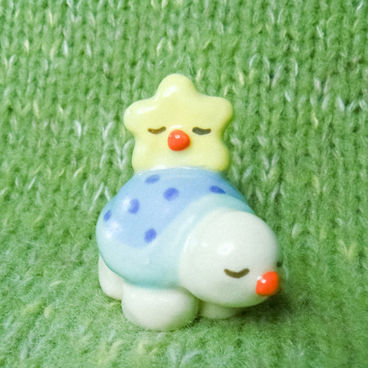 Star and Turtle Ceramic Figurine