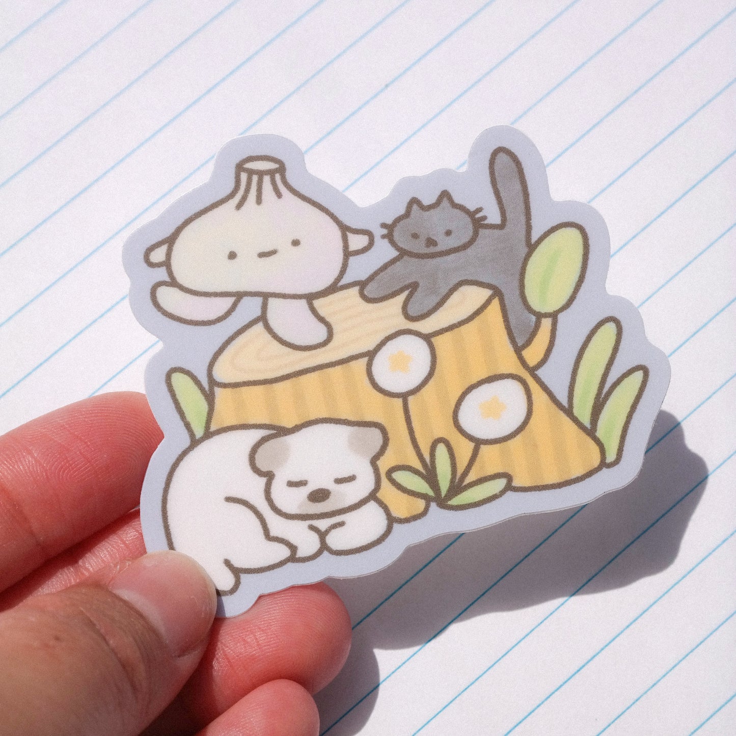 playdate! Guys on Stump Matte Vinyl Sticker