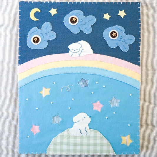 "Best Playmates" Handmade Felt Original Artwork