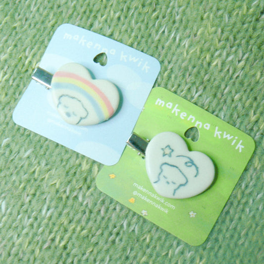 Ceramic Hair Clip - Puppy Love
