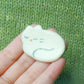 Ceramic Magnet - White Cat