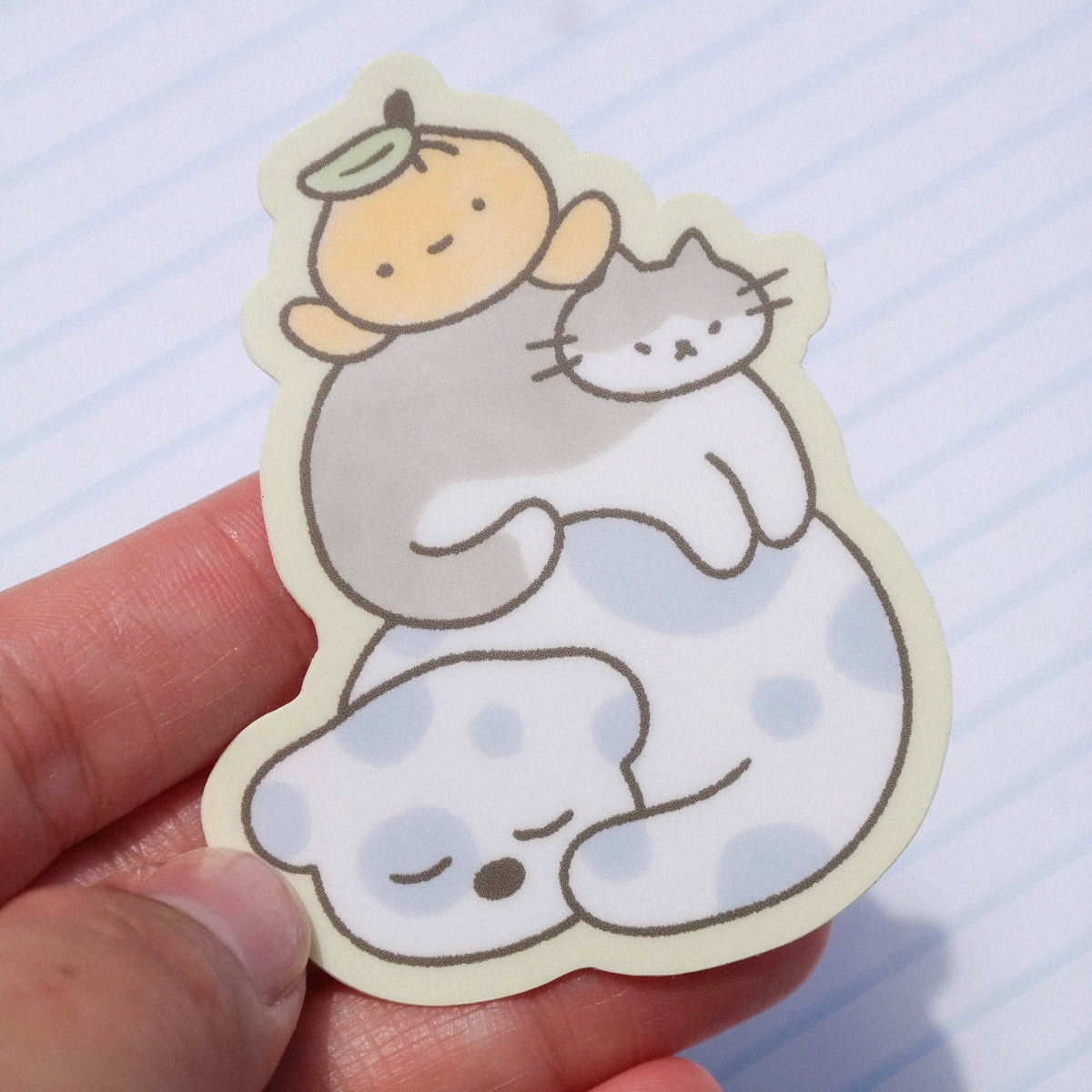playdate! Stack of Guys Matte Vinyl Sticker
