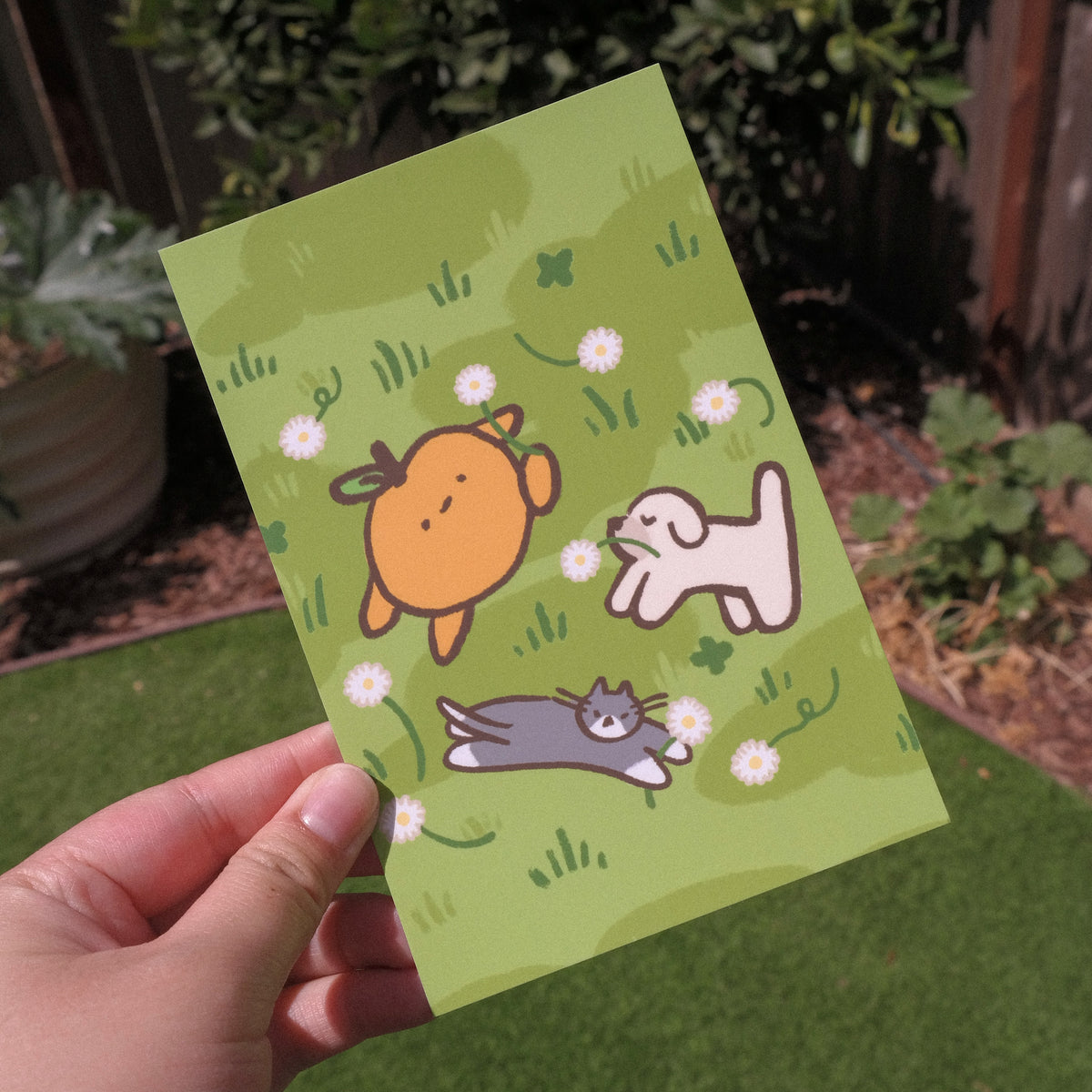playdate! Frolicking Guys Postcard Print
