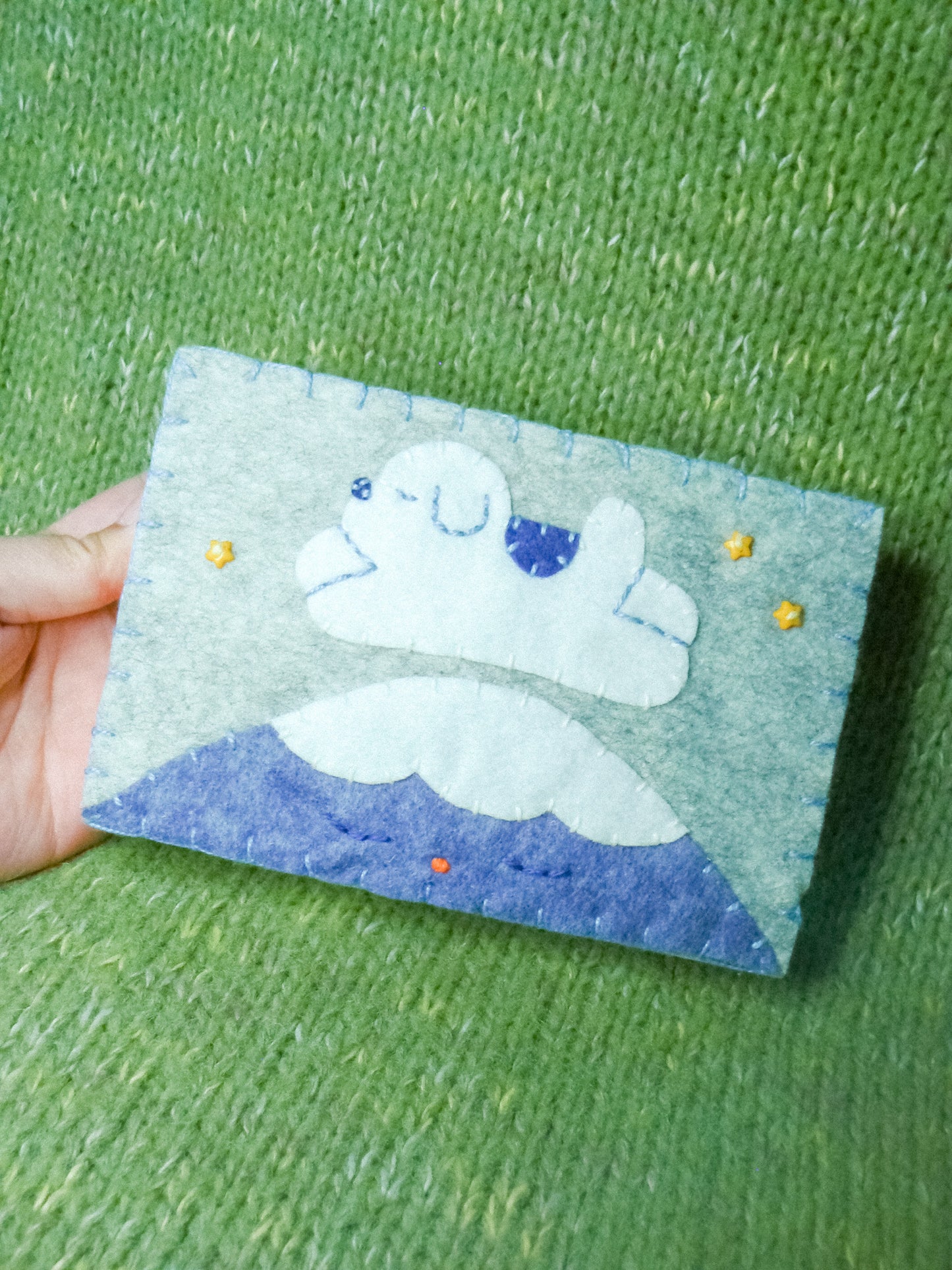 Mountain Dog Handmade Felt Original Artwork