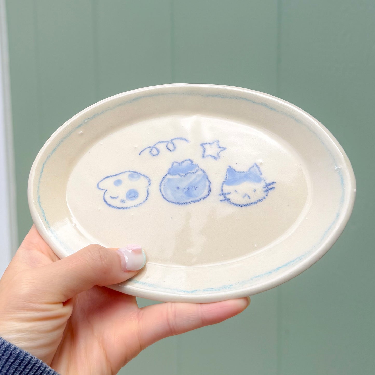 playdate! Oval Ceramic Plate