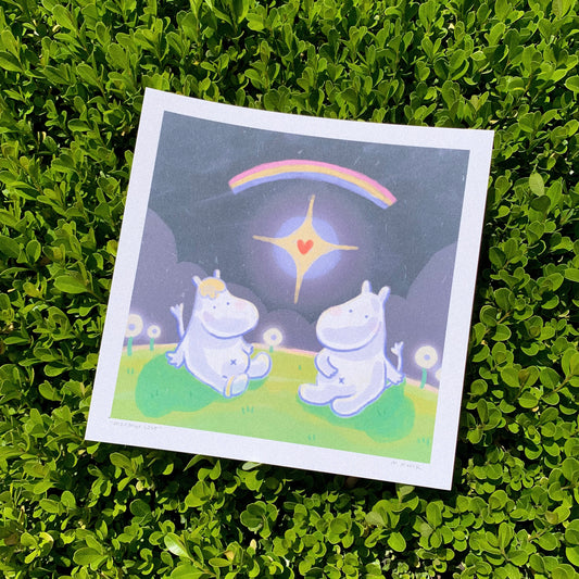 Moomin Love Square Art Print