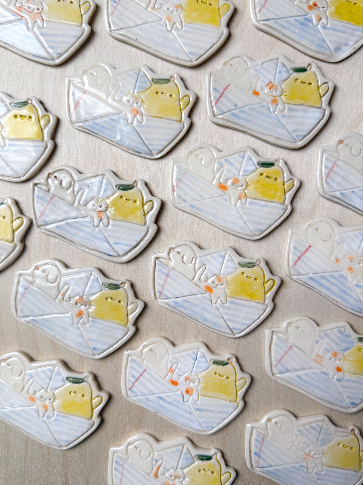 playdate! Paperboat Ceramic Magnet