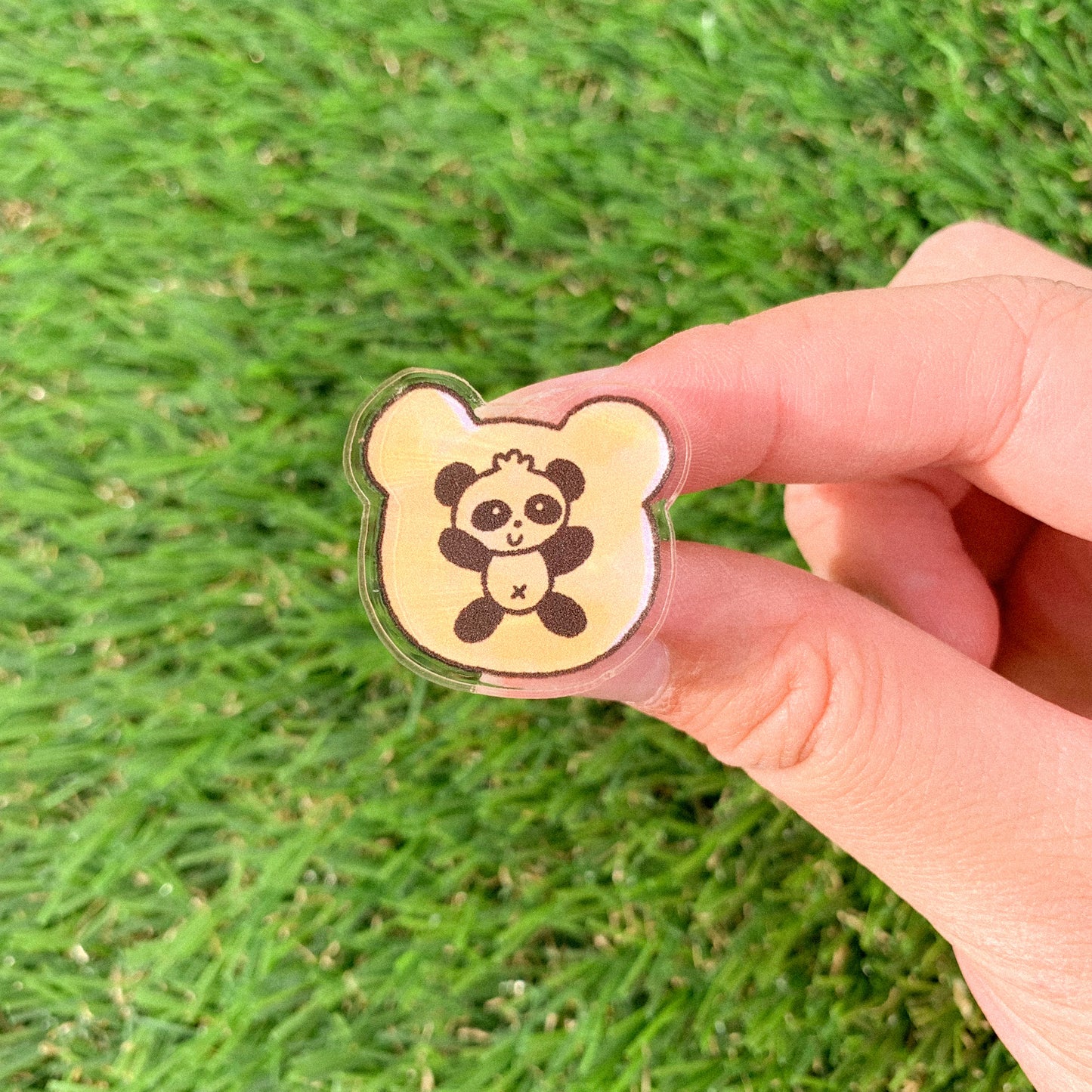 Hello Panda Cookie Recycled Acrylic Shoe Charm