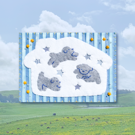 Puppy Room Felt Series 5x7 Postcard Print