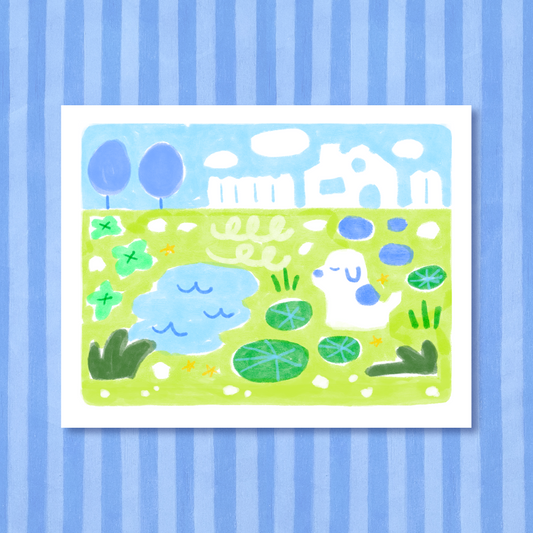 Summer Sleepies Color Sketch 11x14 Big Art Print