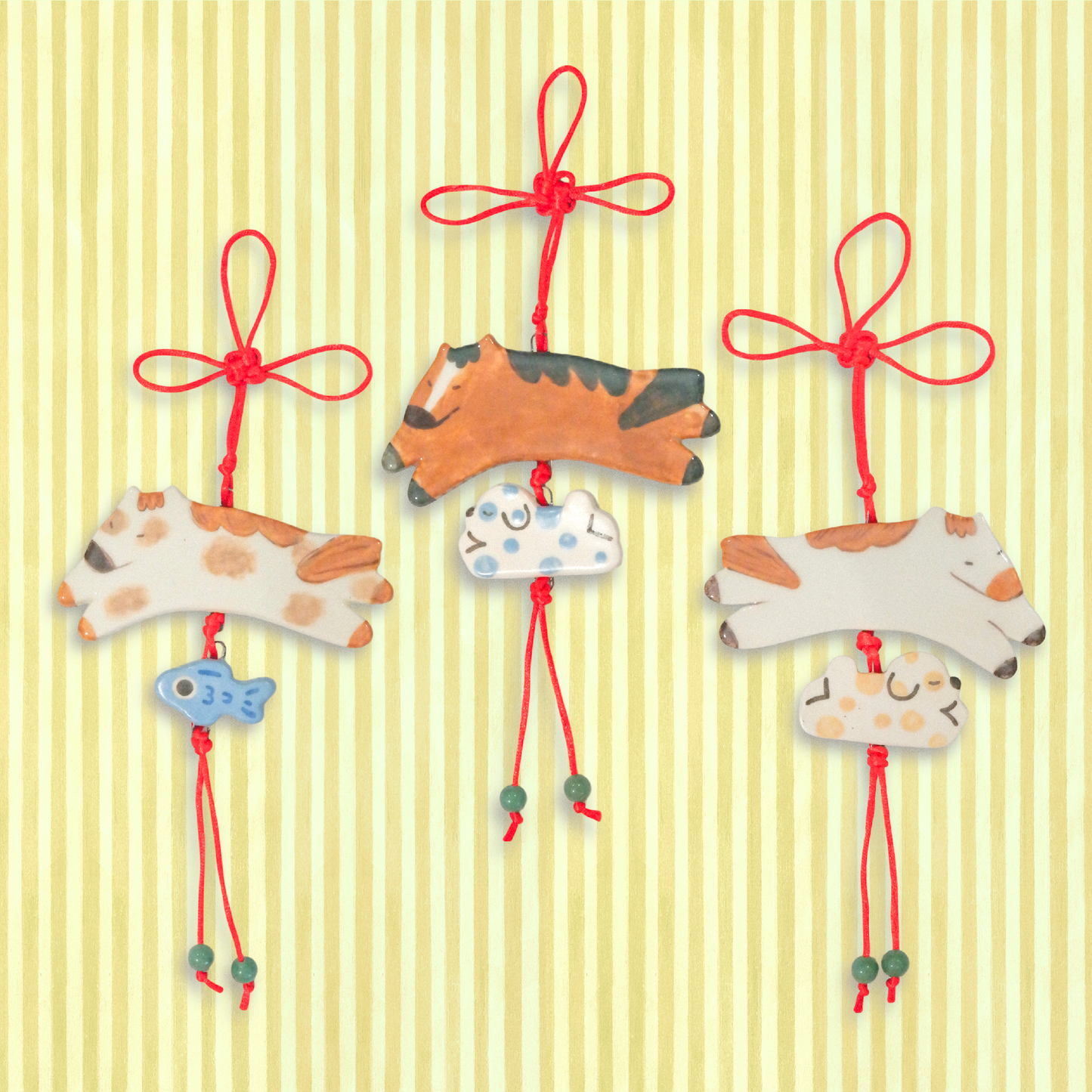 Woody Makes Things x Makenna Kwik Ceramic Horse Wall Hangings