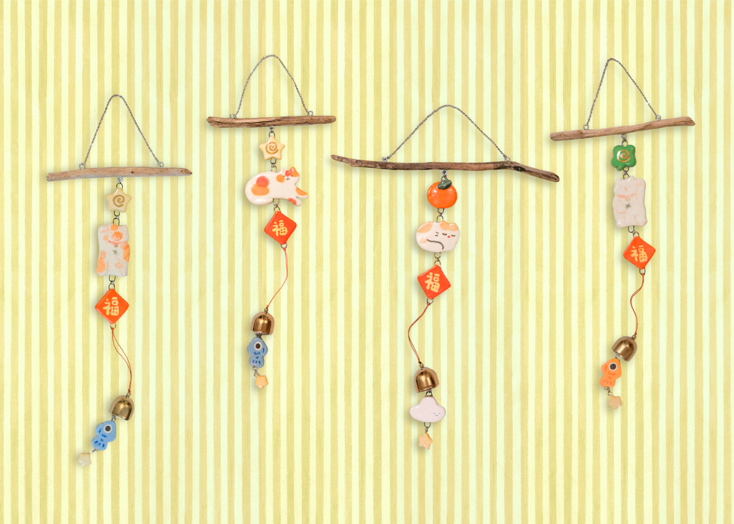 Woody Makes Things x Makenna Kwik LNY Ceramic Wind Chime