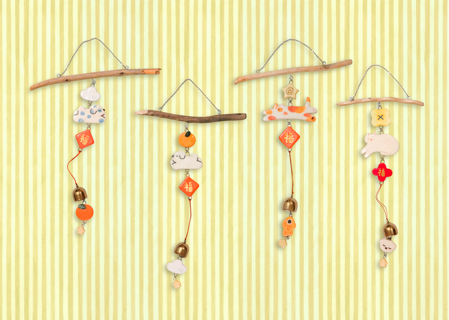 Woody Makes Things x Makenna Kwik LNY Ceramic Wind Chime