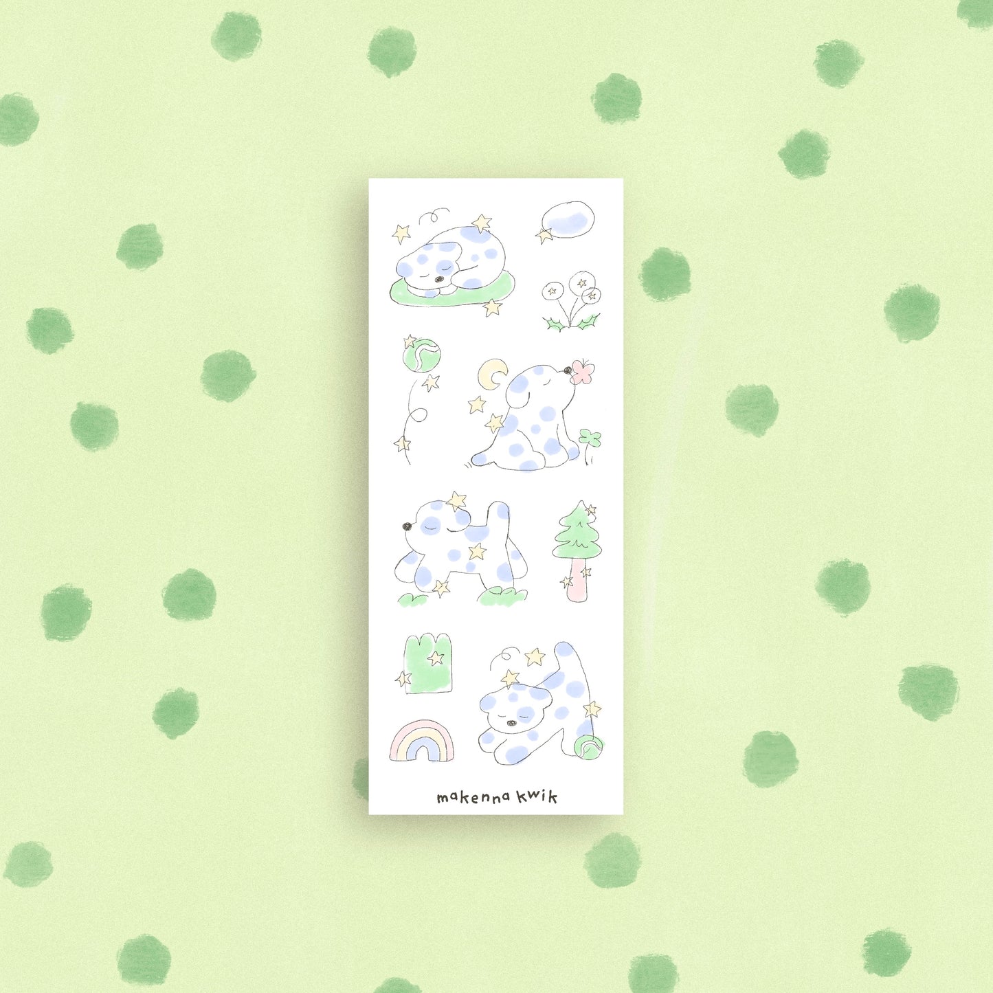 Puppy Sketches Matte Vinyl Mini Sticker Sheet