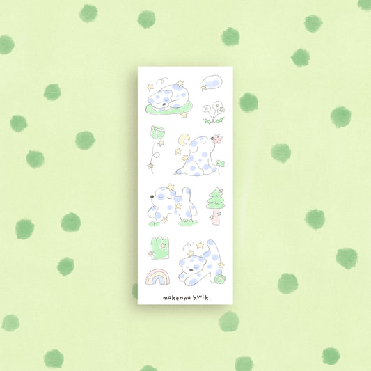 Puppy Sketches Matte Vinyl Mini Sticker Sheet