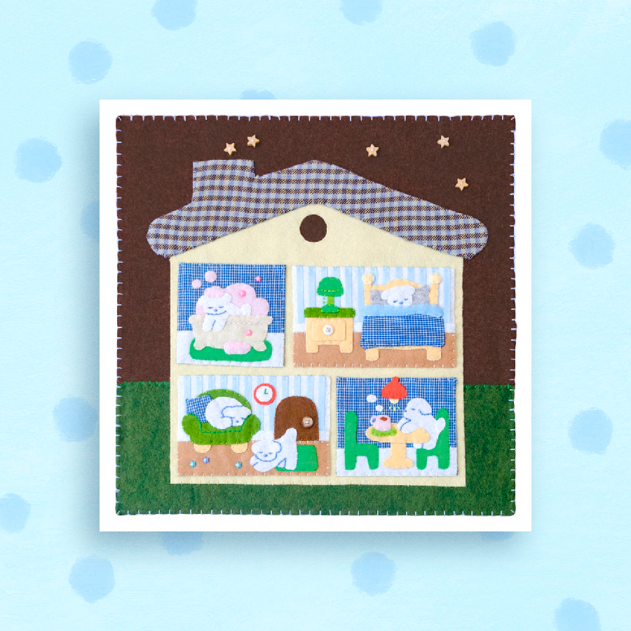 The Puppy House 12x12 Big Art Print