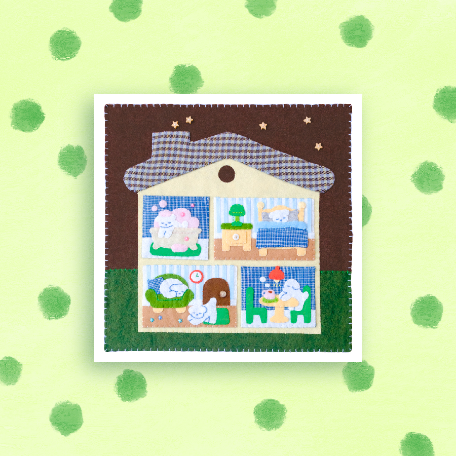 The Puppy House 6x6 Small Art Print