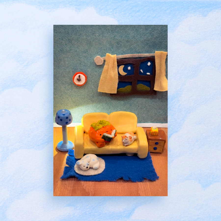 playdate! Living Room Postcard Print