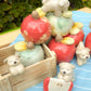 "Puppy Playground: Apple Picking" Ceramic Sculpture